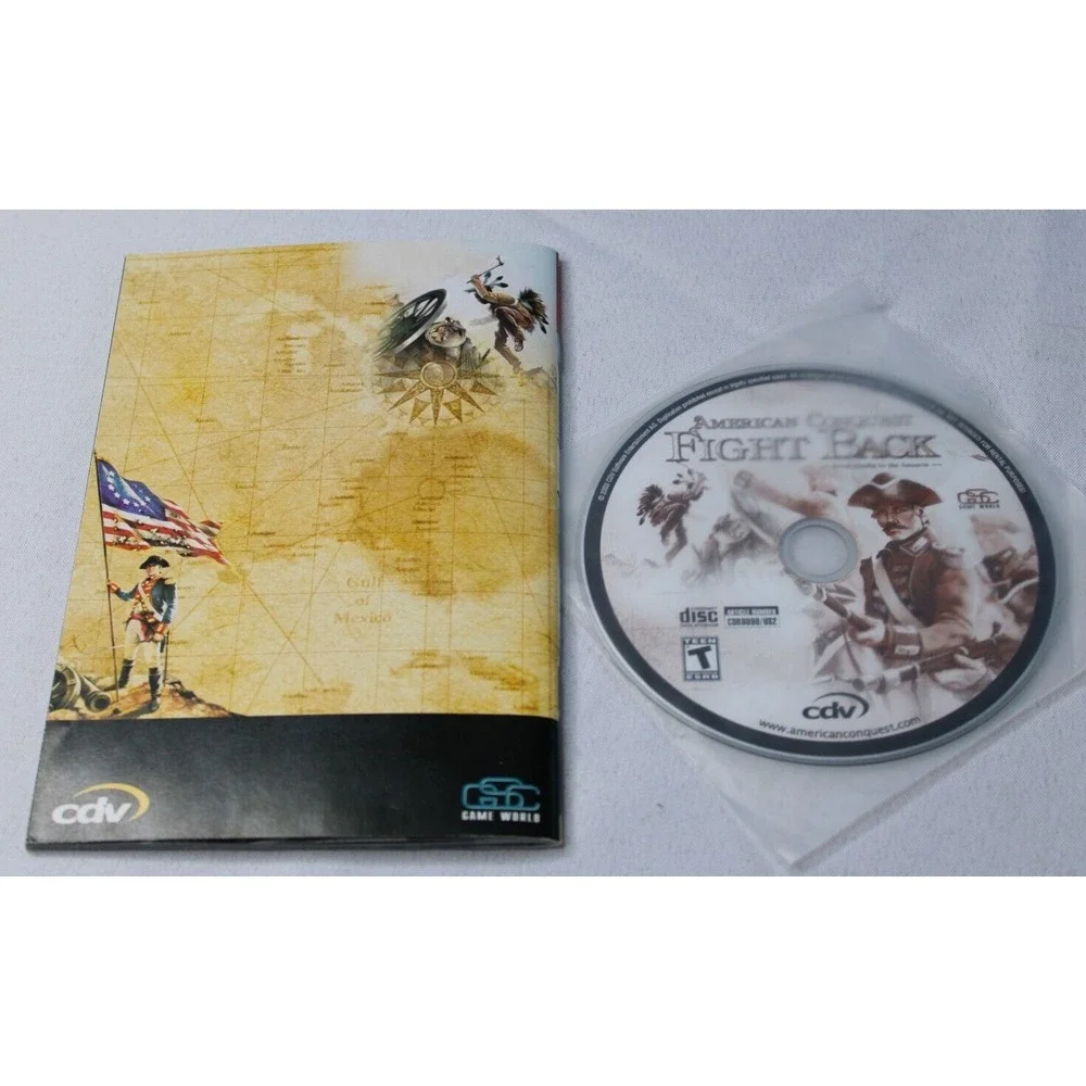 American Conquest FIGHT BACK 2003‎ PC CD-ROM Game Strategy Warfare Game & Manual